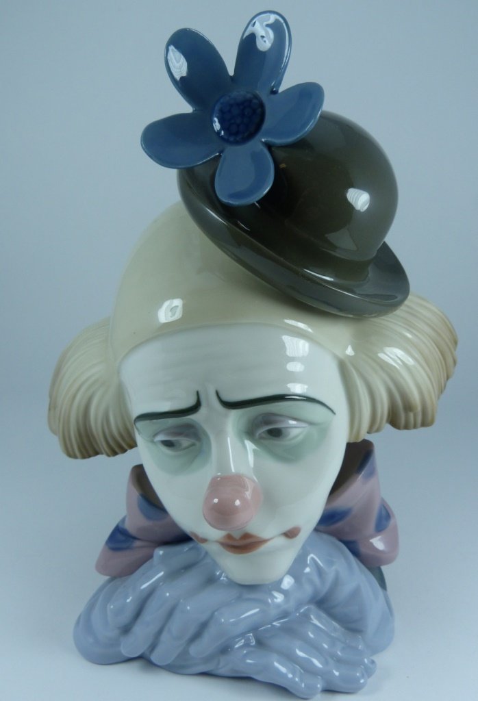 LLADRO RETIRED PORCELAIN CLOWN BUST 5130