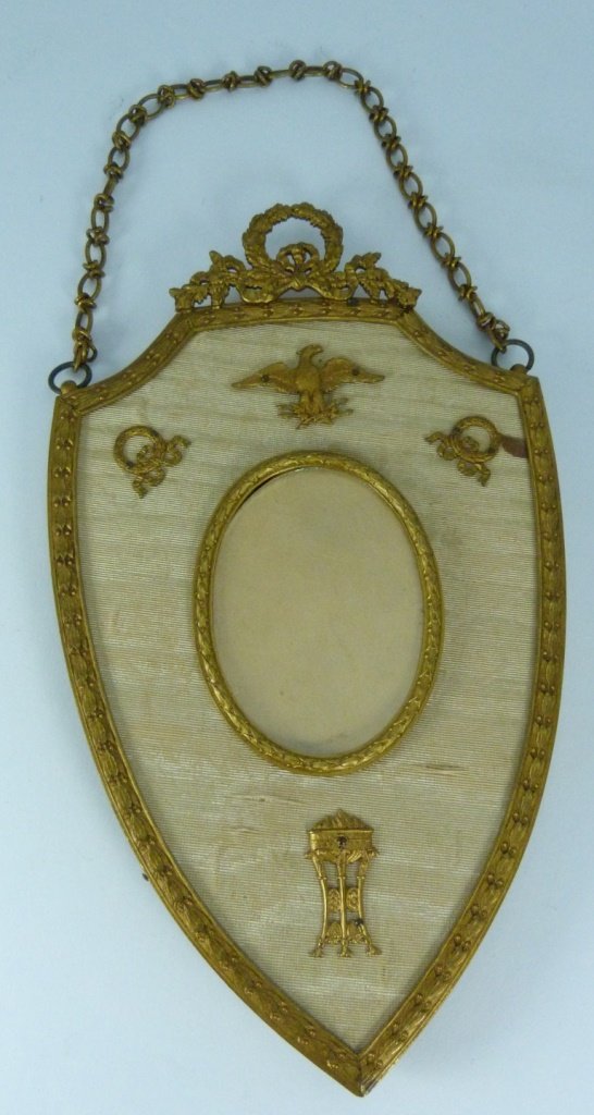 ANTIQUE FRENCH BRONZE HANGING PICTURE FRAME (1 of 6)