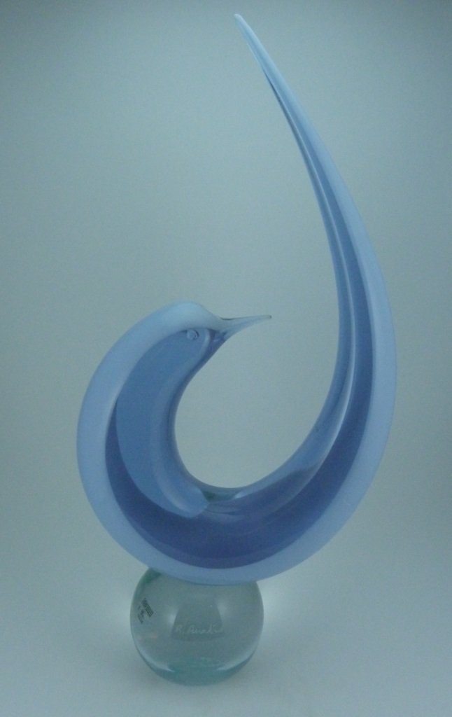 LARGE VERTTI MURANO ABSTRACT SIGNED BIRD SCULPTURE (1 of 7)