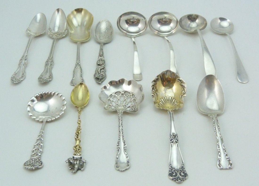 13 PCS MISC STERLING SILVER SPOONS (1 of 7)