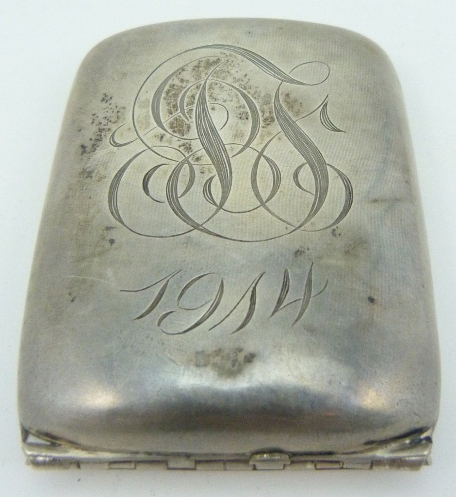 ANTIQUE HAVONE STERLING SILVER CIGERETTE CASE (1 of 6)