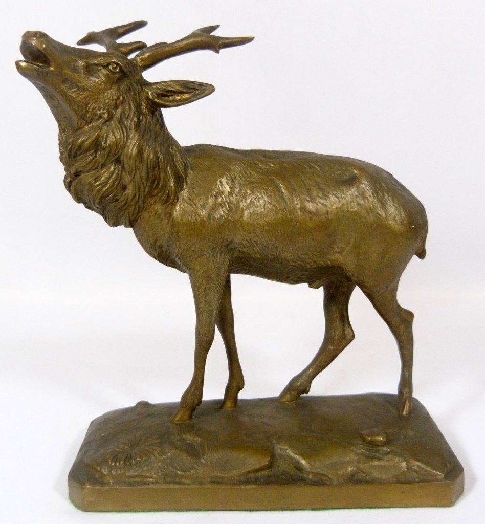 VINTAGE BRONZE ELK SCULPTURE (1 of 7)