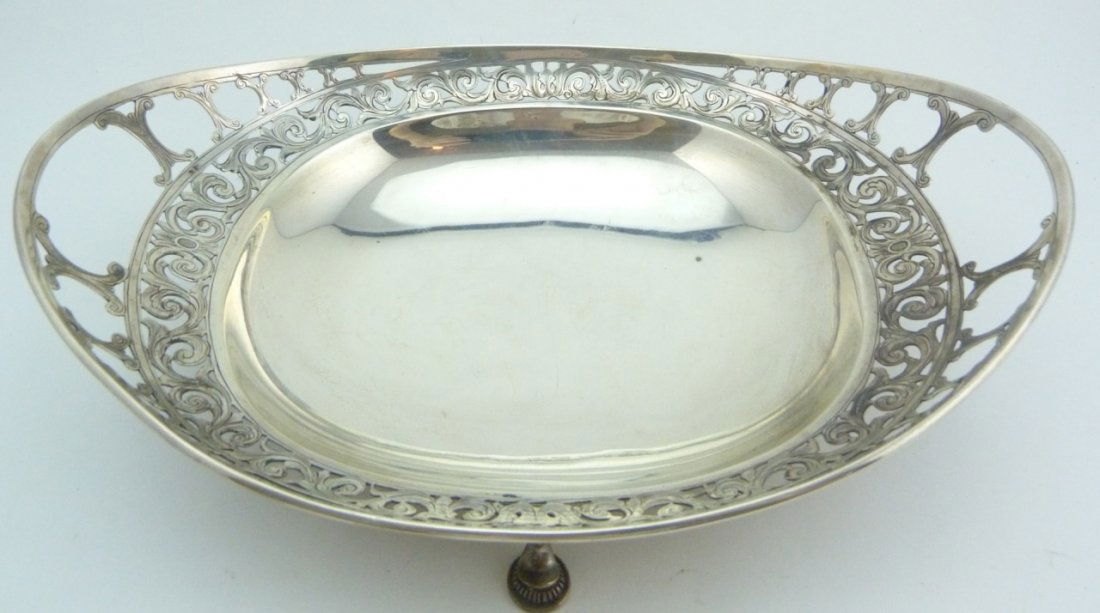 TIFFANY STERLING SILVER RETICULATED FOOTED DISH (1 of 5)