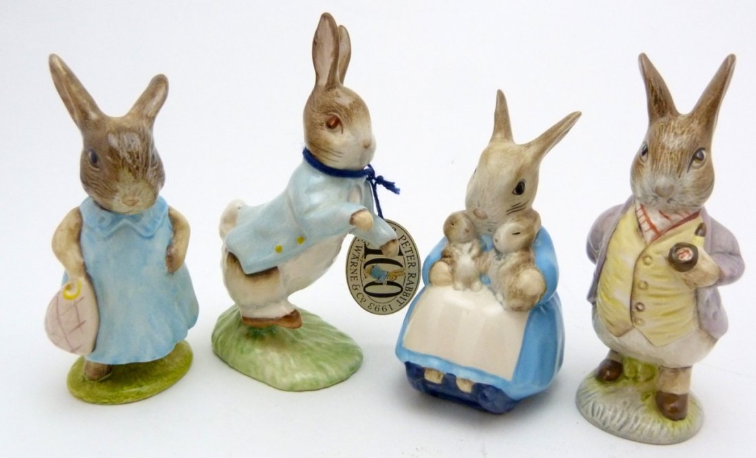 4 BESWICK BEATRIX POTTER ROYAL ALBERT FIGURINES (1 of 5)