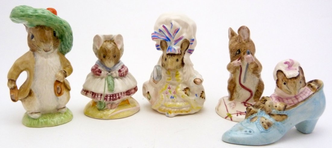 5 BESWICK BEATRIX POTTER ROYAL ALBERT FIGURINES (1 of 6)