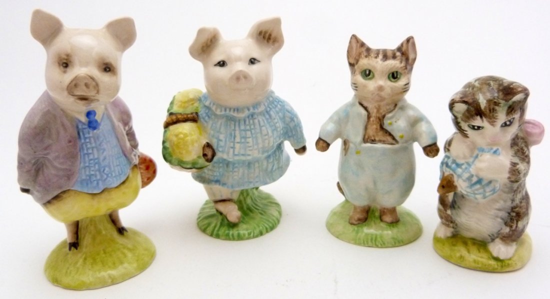 4 BESWICK BEATRIX POTTER ROYAL ALBERT FIGURINES (1 of 4)