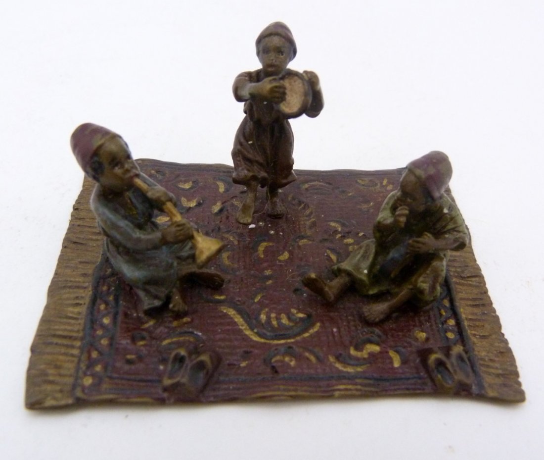 BERGMAN VIENNA BRONZE OF CHILDREN ON CARPET (1 of 6)