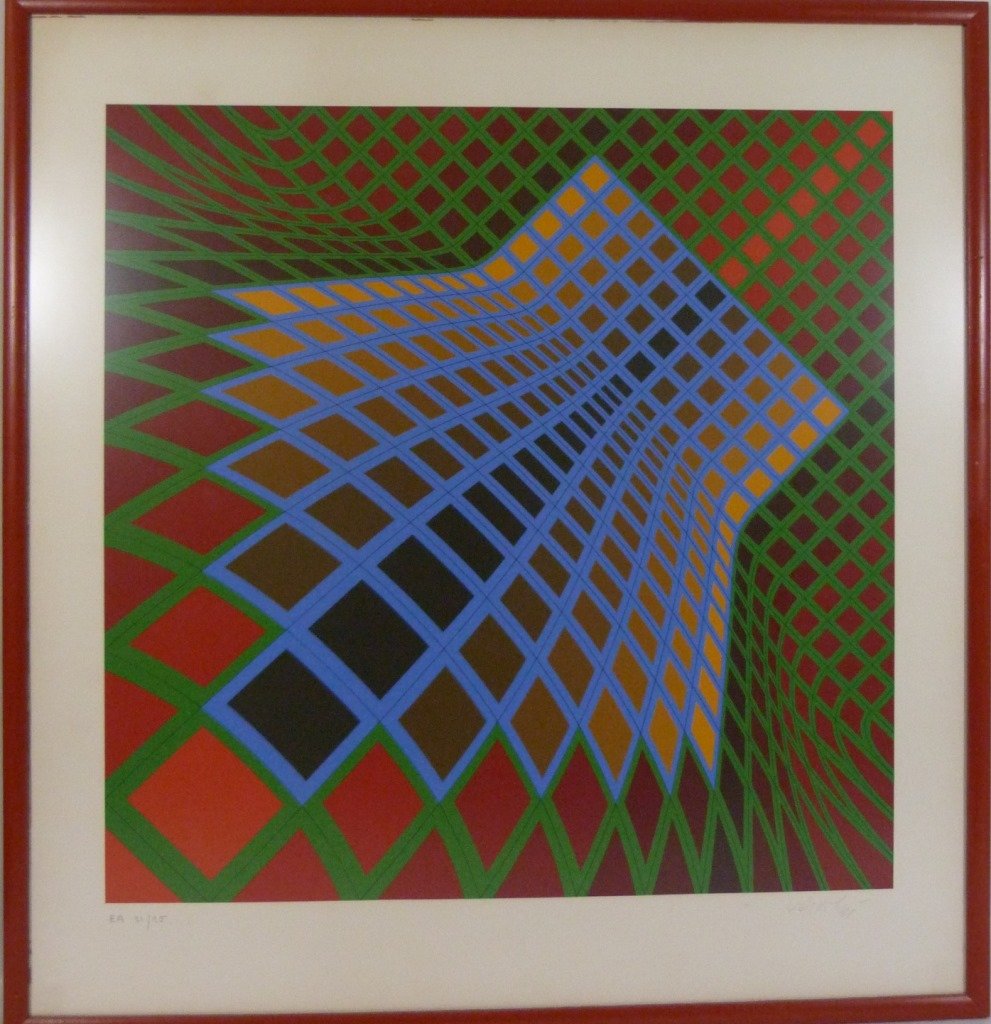 VICTOR VARSARELY EA 21/25 OP ART LITHOGRAPH (1 of 6)