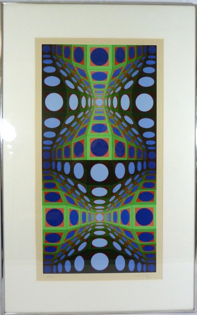 VICTOR VARSARELY #220 / 250 OP ART LITHOGRAPH (1 of 6)