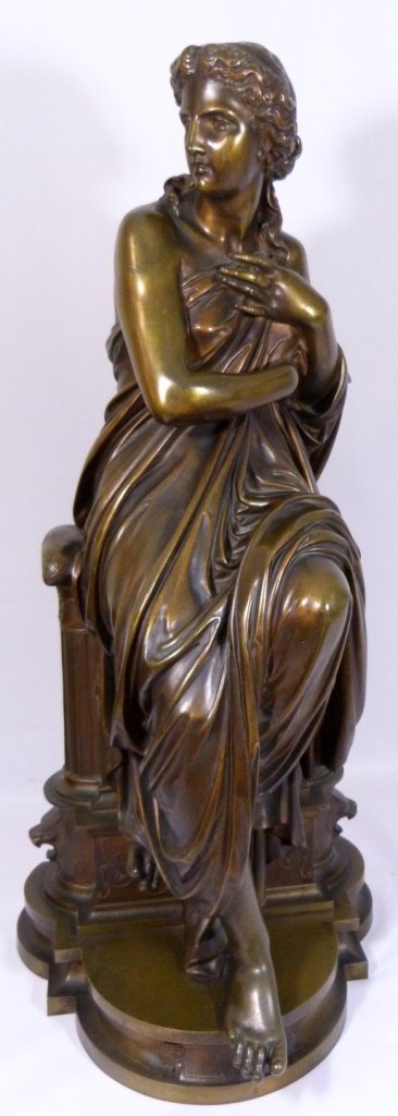 EUGENE-ANTOINE AIZELIN "SUZANNE" BRONZE SCULPTURE (1 of 9)
