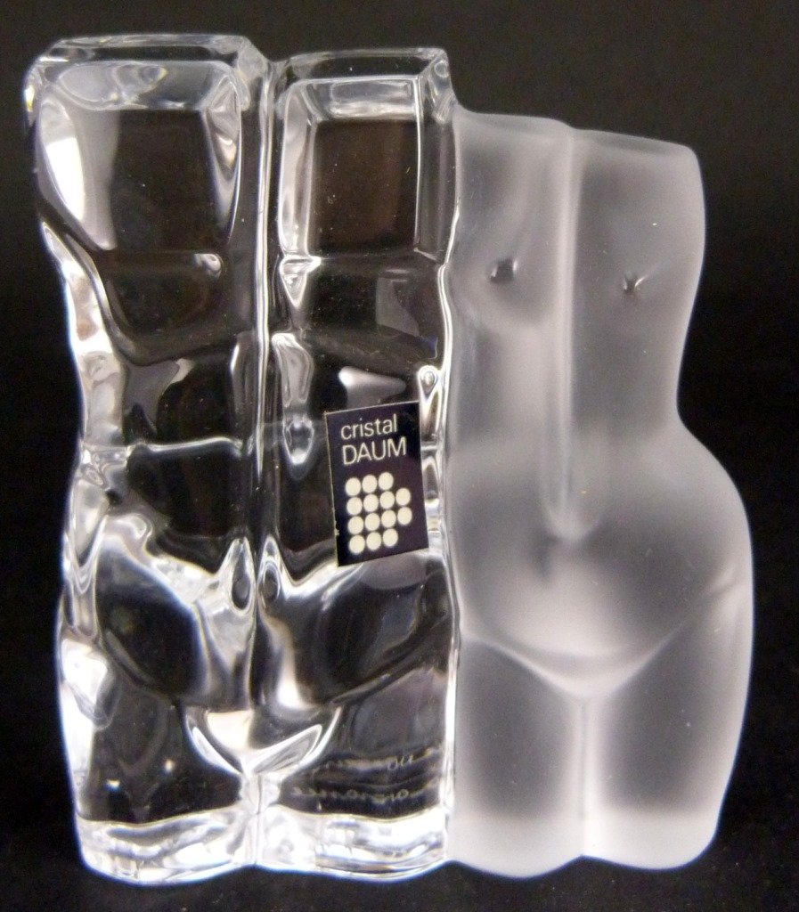 DAUM FRANCE CRYSTAL "TENDRESSE" SCULPTURE (1 of 9)