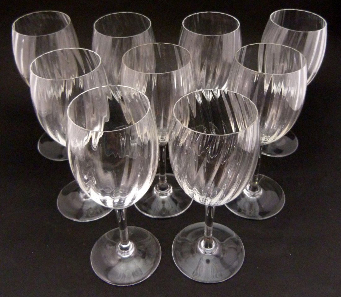 9 BACCARAT "LIVOURNE" CRYSTAL WATER GOBLETS (1 of 6)