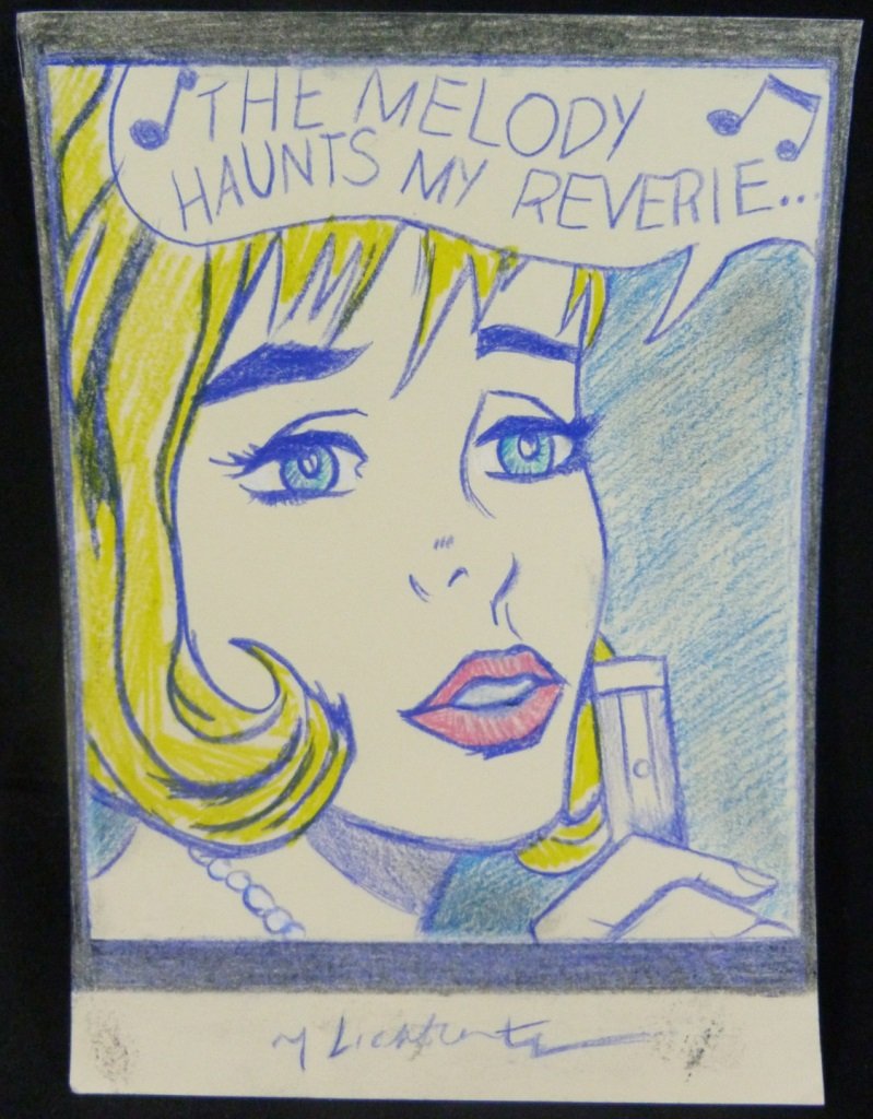 ROY LICHTENSTEIN PENCIL SKETCH ON PAPER (1 of 3)