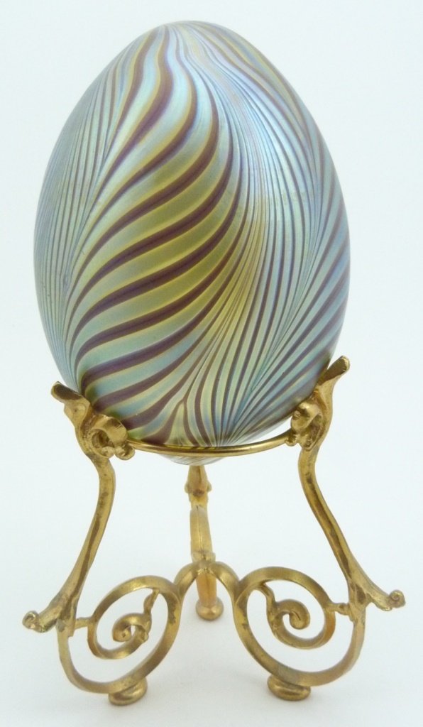 VANDERMARK ART GLASS EGG FORM SCULPTURE (1 of 7)