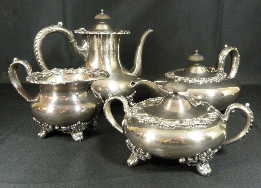 VINTAGE INTERNATIONAL SILVER "WILCOX" TEA SET (1 of 9)