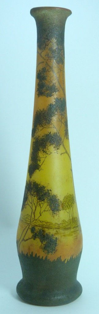 LEGRAS FRENCH CAMEO GLASS TALL VASE (1 of 6)