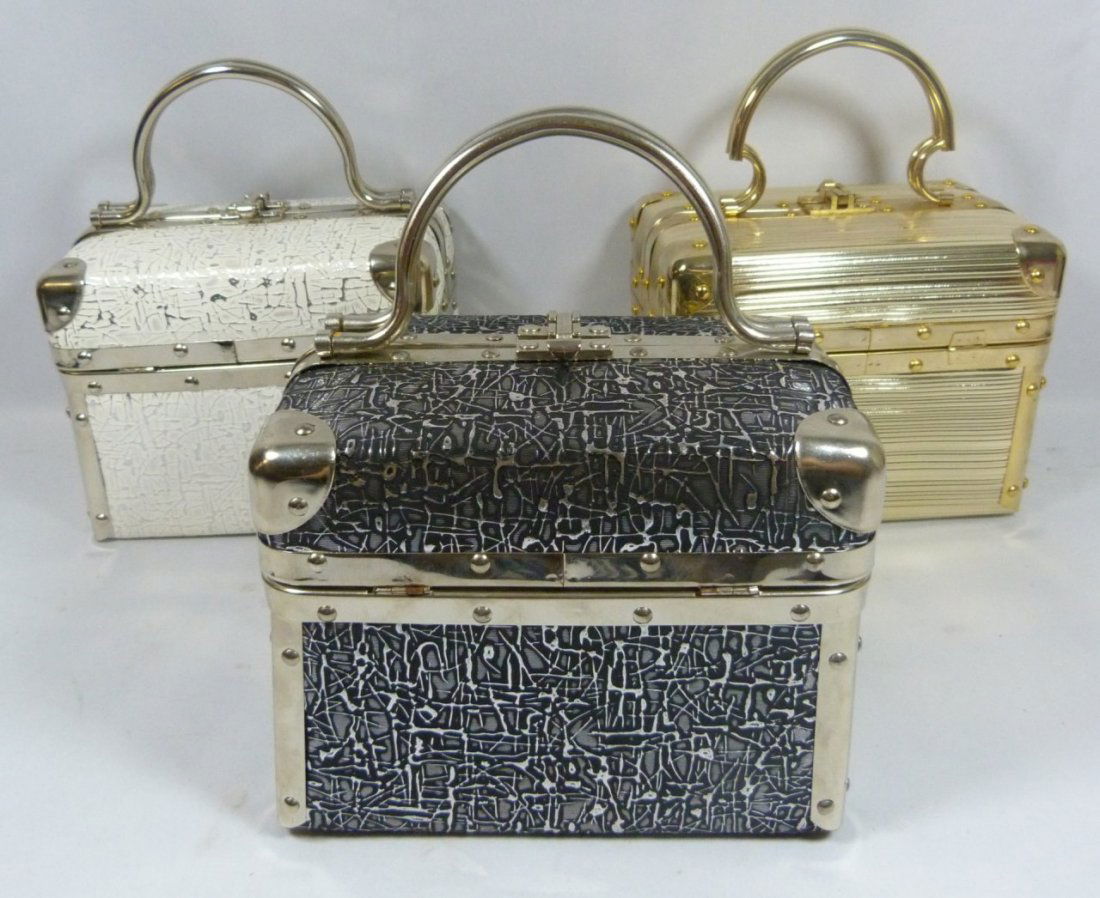 THREE VINTAGE ITALIAN MAKEUP BOX PURSES (1 of 9)