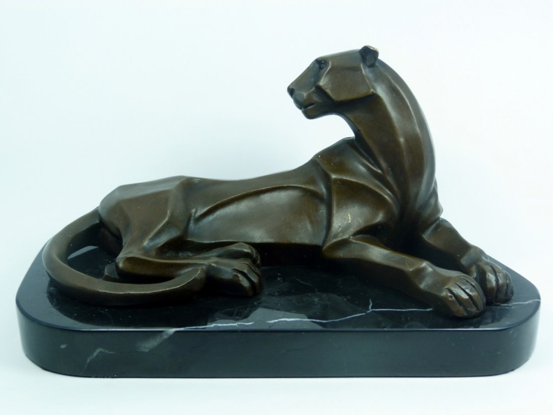 HENRY MOORE SIGNED BRONZE PANTHER SCULPTURE (1 of 6)