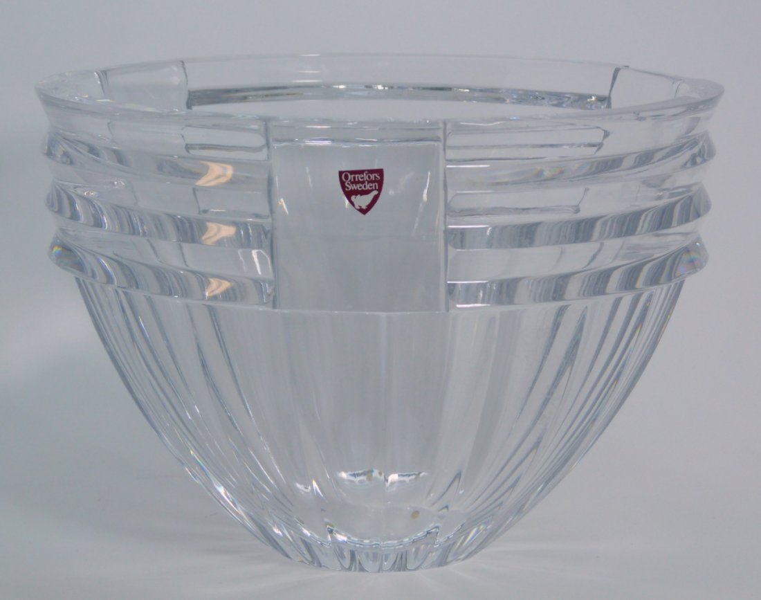 ORREFORS SWEDEN CRYSTAL HEAVY BOWL (1 of 10)