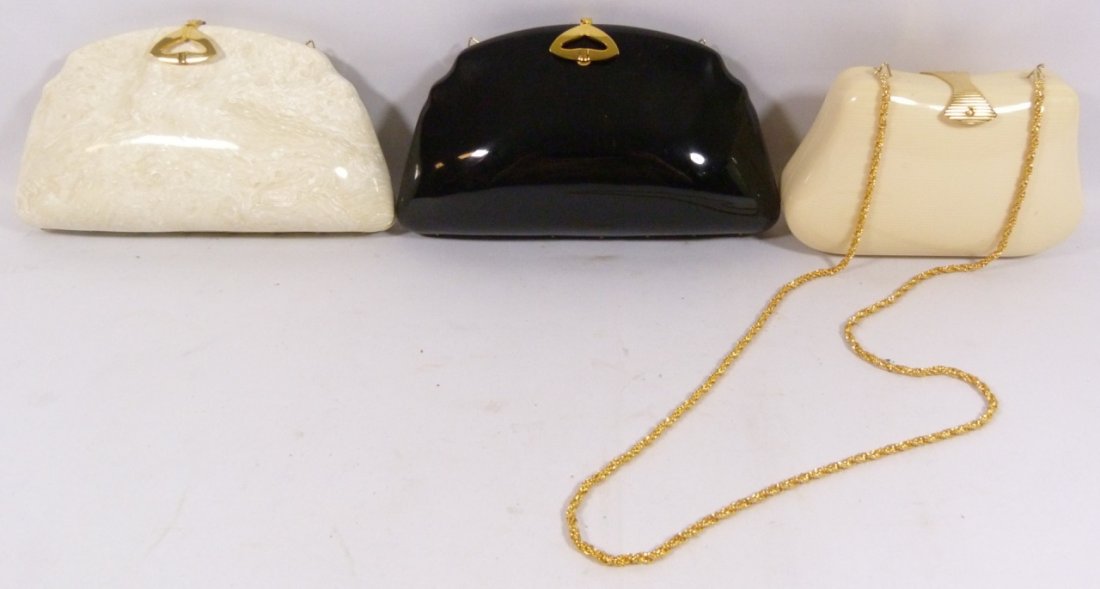 THREE VINTAGE LUCITE SAKS 5TH AVE PURSES (1 of 5)