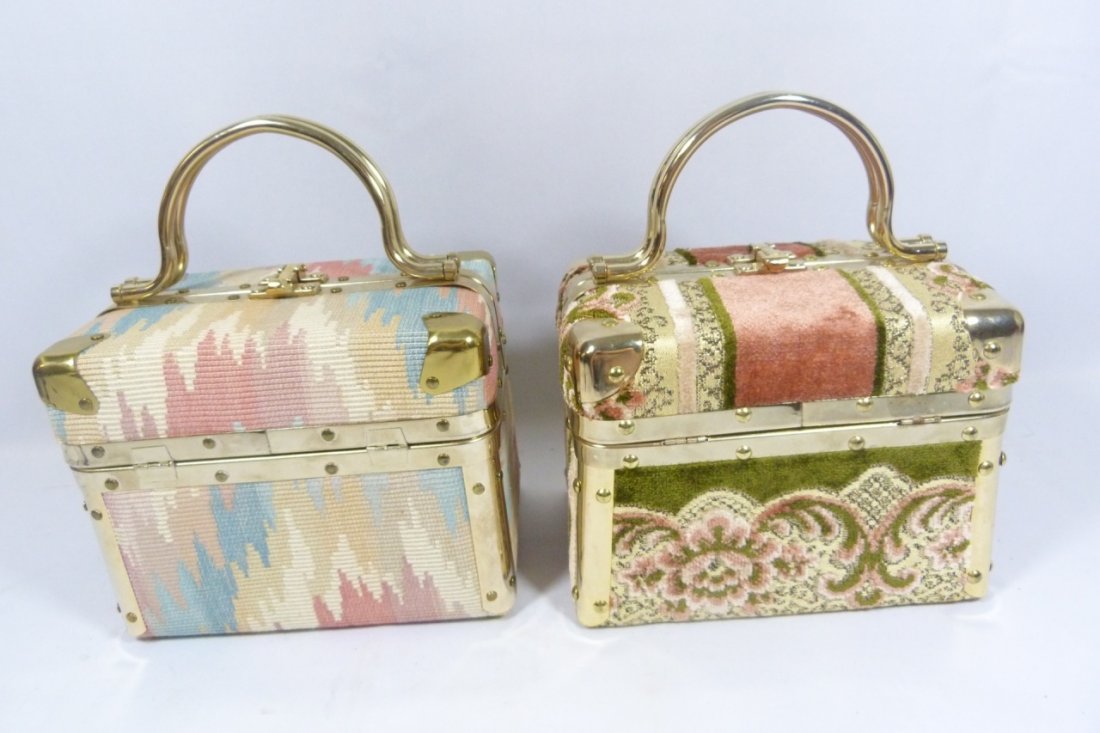 TWO VINTAGE ITALIAN MAKEUP BOX PURSES (1 of 8)