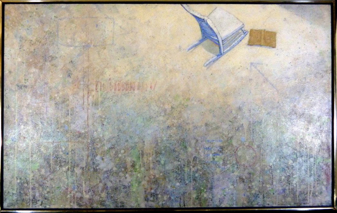 ELWOOD HOWELL OIL PAINTING ON CANVAS BEACH SCENE (1 of 7)