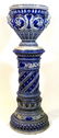 EARLY GERMAN STONEWARE LARGE JARDINIERE w PEDESTAL