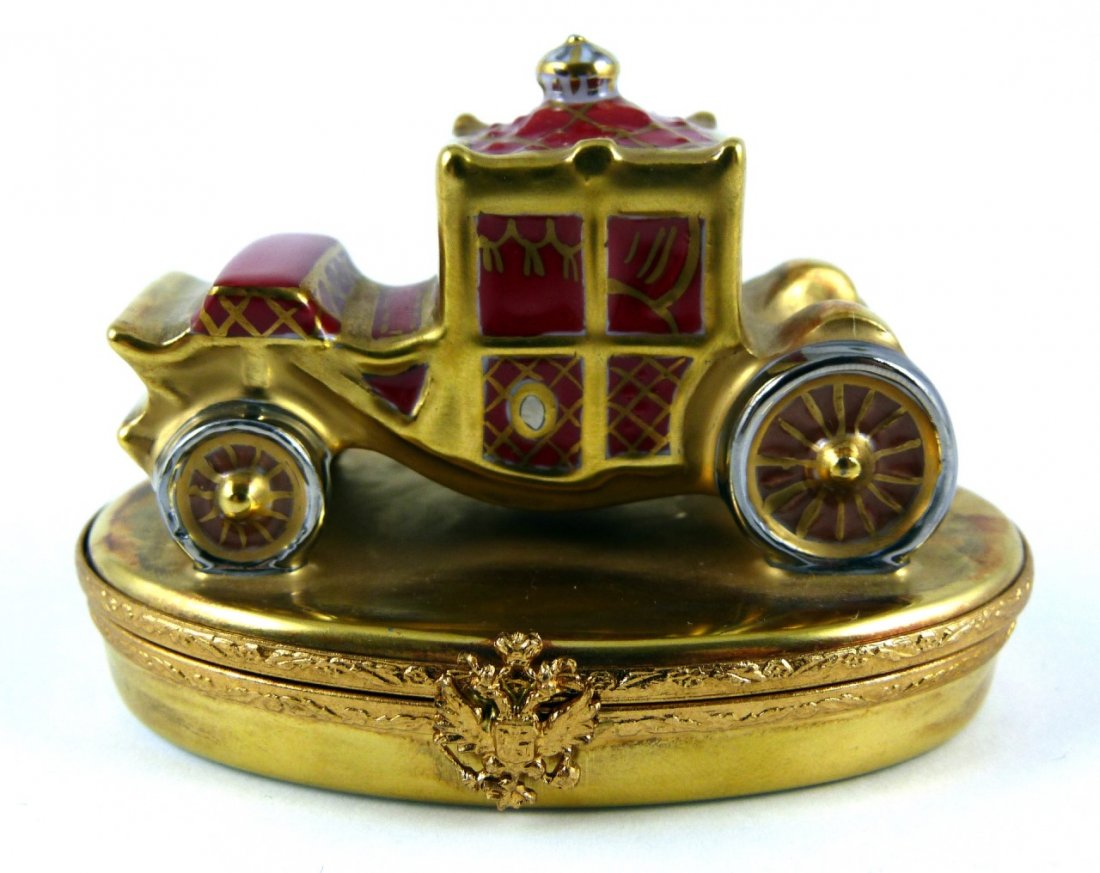 FABERGE LIMOGES ENAMELED MINIATURE TRINKET BOX (1 of 8)