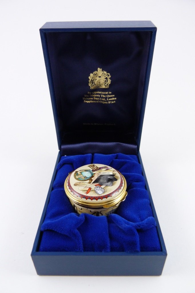 HALCYON DAYS ENAMELS MINIATURE TRINKET BOX (1 of 8)