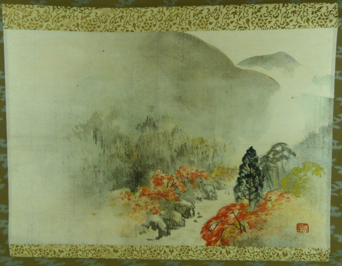 VINTAGE JAPANESE HAND PAINTED SCROLL (1 of 6)