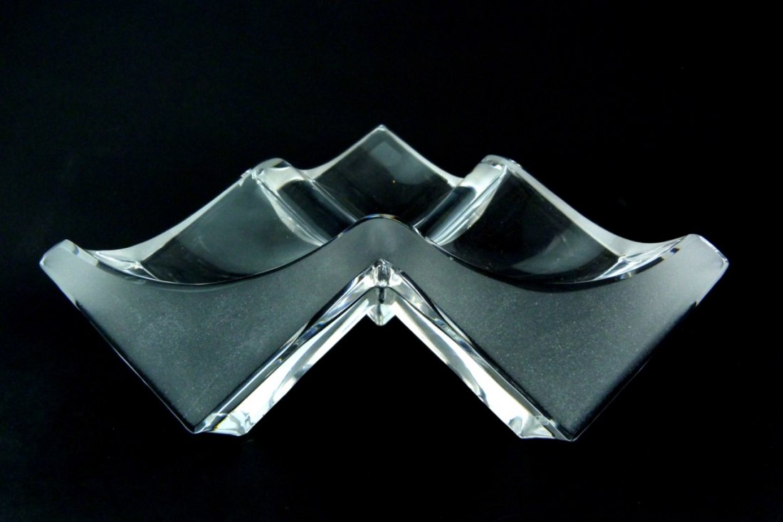 DAUM FRANCE CRYSTAL MODERN CUBISM DISH (1 of 9)