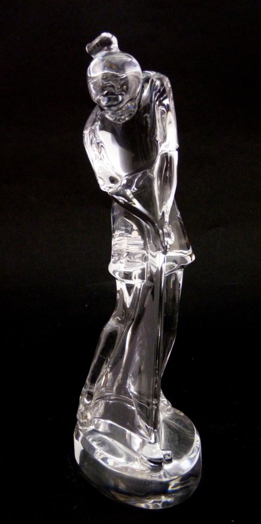 BACCARAT FRANCE CRYSTAL GOLFER FIGURE (1 of 6)