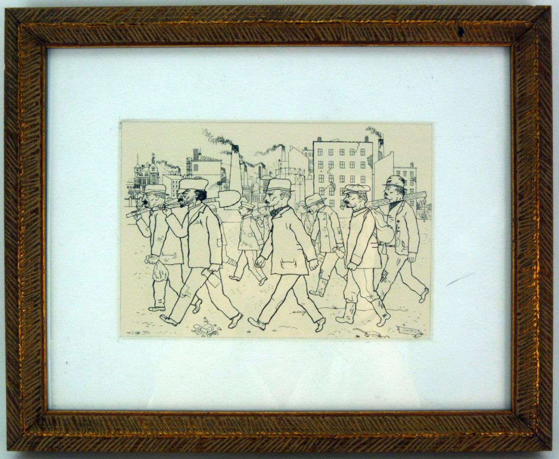 GEORGE GROSS "THE WORKERS" LITHOGRAPH (1 of 4)