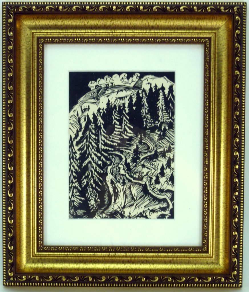 ERNST L. KIRCHNER "THREE PATHS" WOODCUT (1 of 4)