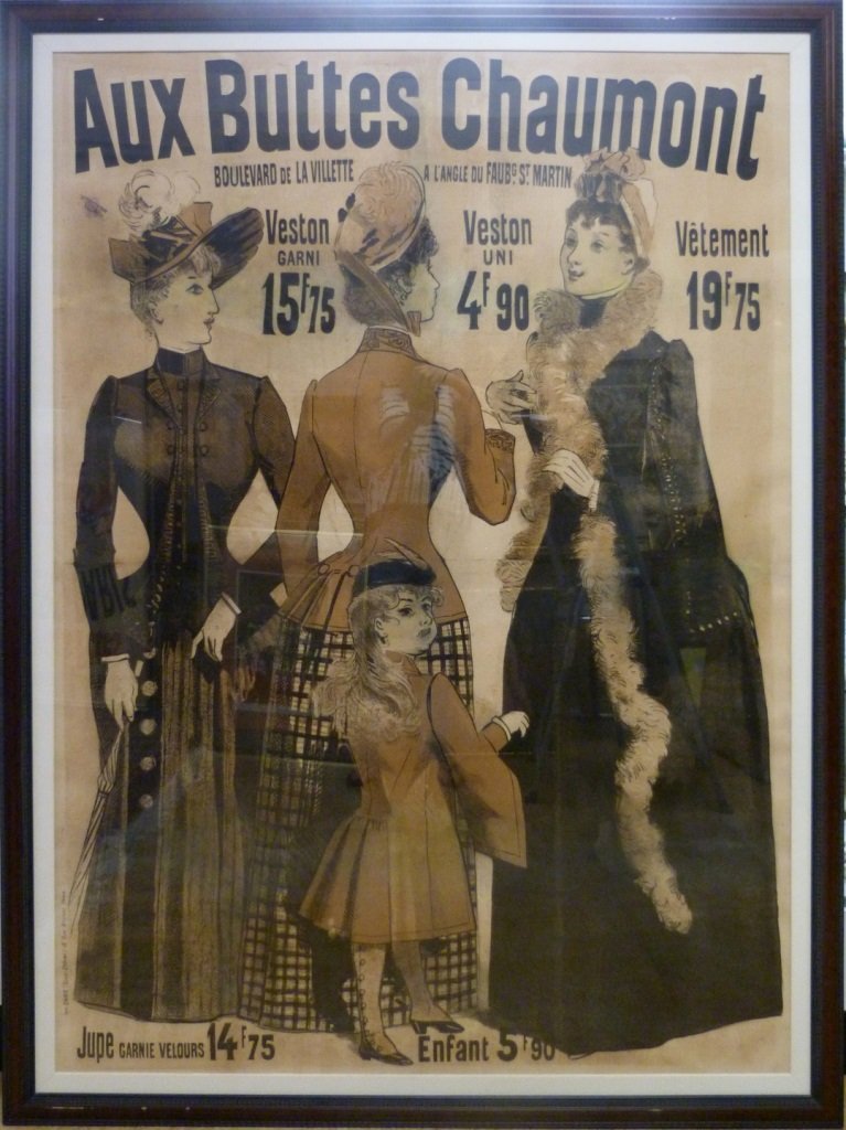 FRENCH ADVERTISING POSTER "AUX BUTTES CHAUMONT" (1 of 7)