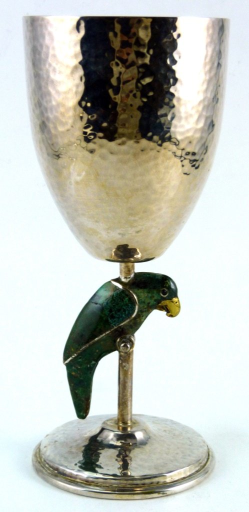 EMILIA CASTILLO SILVER PLATED TURQUOISE GOBLET (1 of 9)