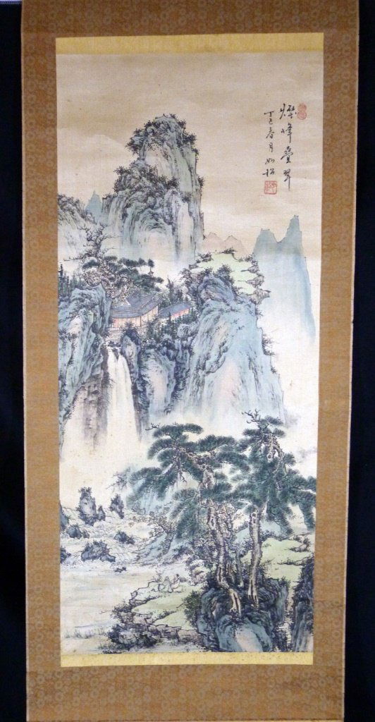 JAPANESE HAND PAINTED LANDSCAPE SCROLL (1 of 5)