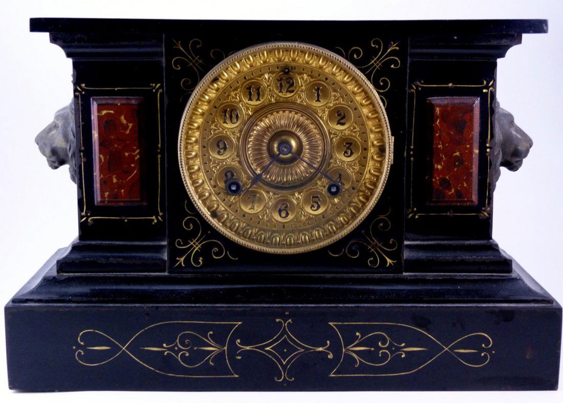 ANSONIA CLOCK CO ORNATE MANTEL CLOCK (1 of 9)
