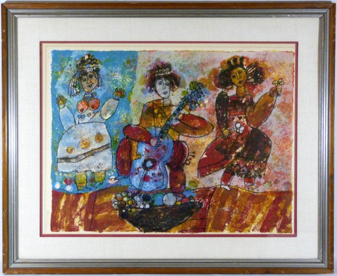 THEO TOBIASSE SIGNED (E.A.) SERIGRAPH "MUSICIANS" (1 of 6)