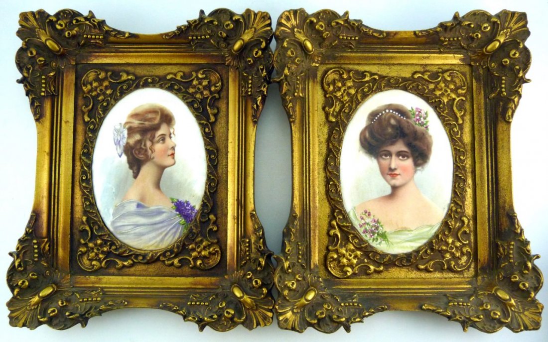 CONTINENTAL HAND EMBELLISHED TRANSFERWARE PLAQUES (1 of 6)