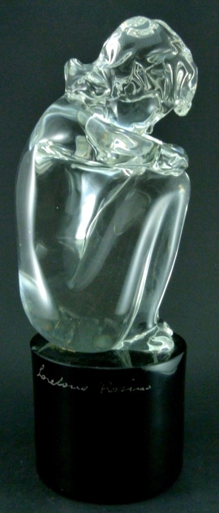 LOREDANO ROSIN ITALIAN ART GLASS SCULPTURE OF GIRL (1 of 5)