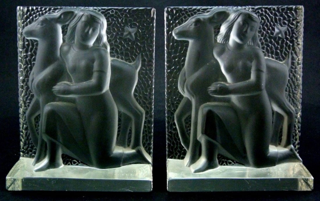 CARL SCHMITZ FOR VERLYS SIGNED ART GLASS BOOKENDS (1 of 10)