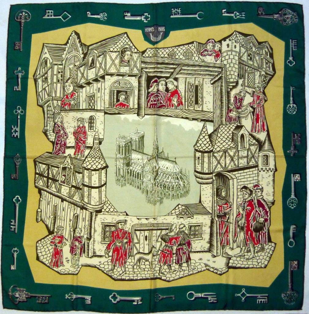 HERMES PARIS 100% SILK SCARF (1 of 7)