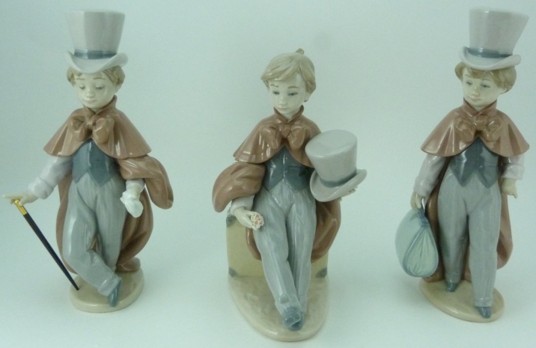 3pc LLADRO VICTORIAN BOYS PORCELAIN FIGURINES (1 of 7)