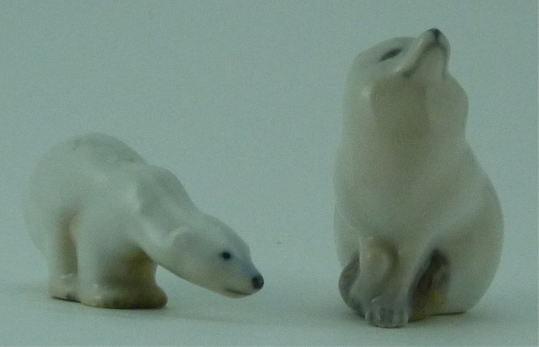 ROYAL COPENHAGEN PORCELAIN POLAR BEAR & FOX (1 of 5)