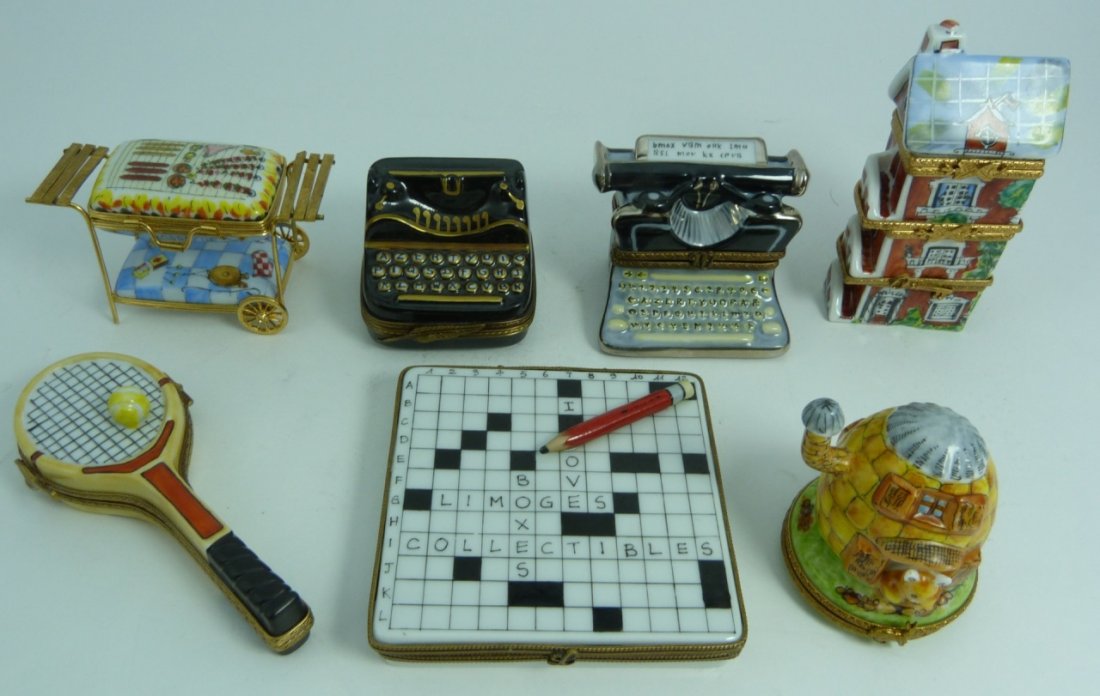 7pc LIMOGES FRANCE PORCELAIN TRINKET BOXES (1 of 10)