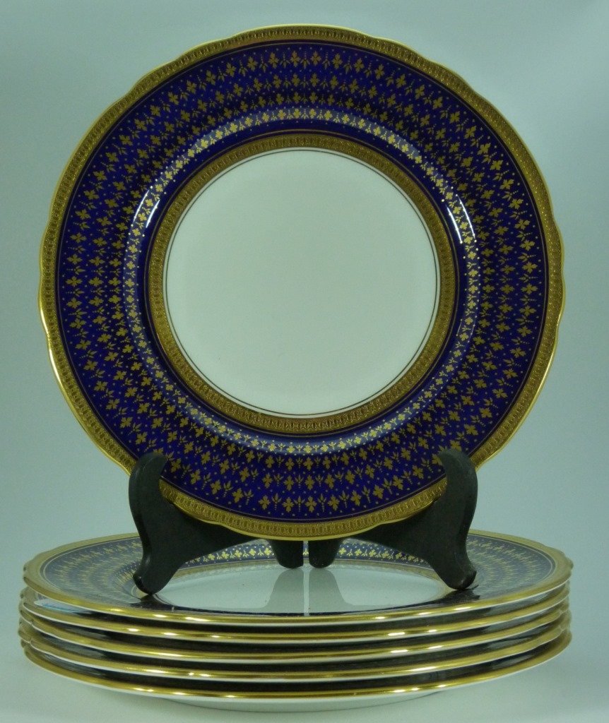 6pc AYNSLEY ENGLISH PORCELAIN DECORATIVE PLATES (1 of 4)