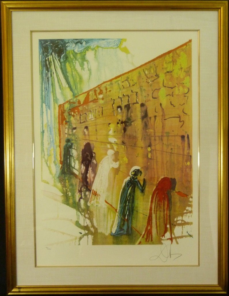 SALVADOR DALI THE WAILING WALL LITHOGRAPH 156/250 (1 of 5)