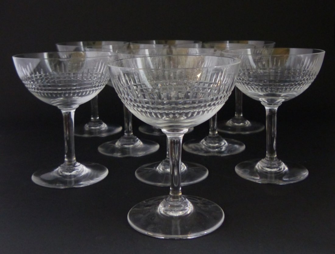 10pc BACCARAT "NANCY" CRYSTAL SHERBET GOBLETS (1 of 5)