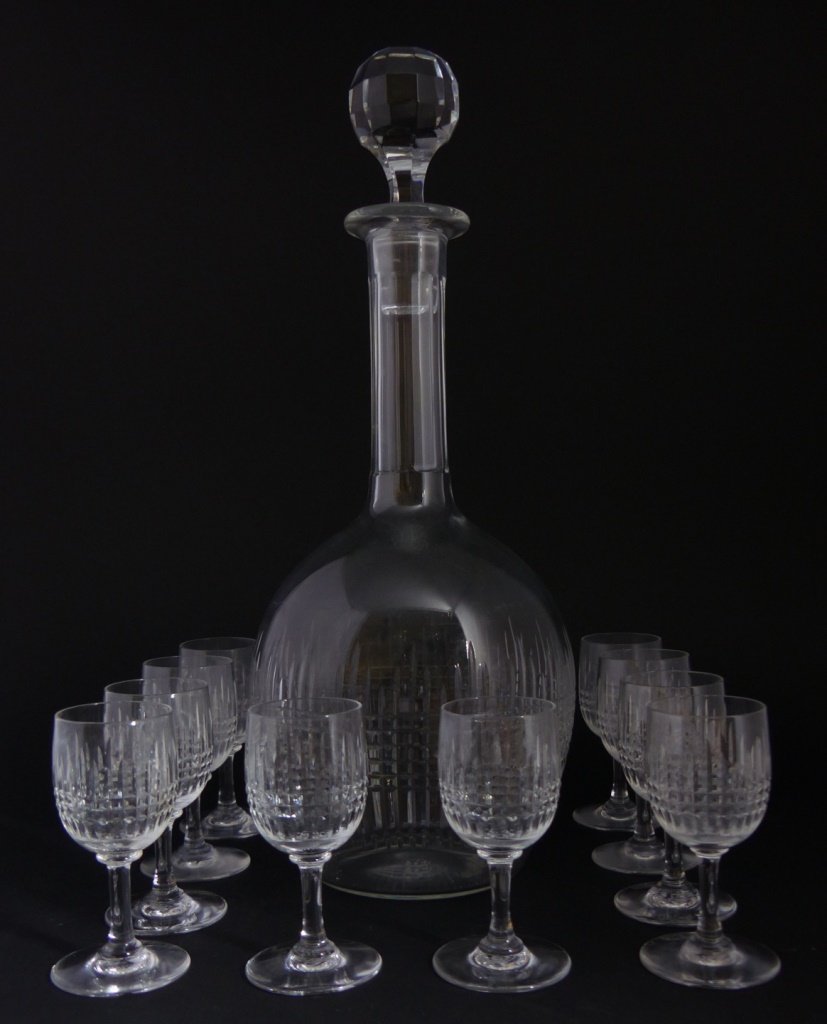 11pc BACCARAT "NANCY" CRYSTAL DECANTER & CORDIALS (1 of 7)